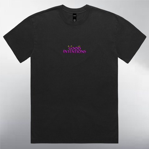 GOOD INTENTIONS BLACK T-SHIRT